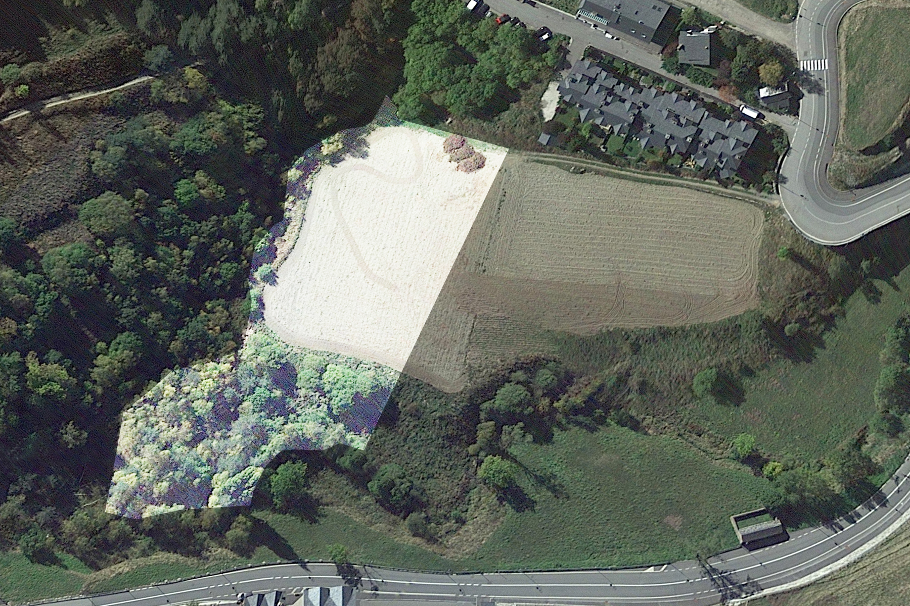 Amb una extensió de 7.205,77 m2, aquest terreny u